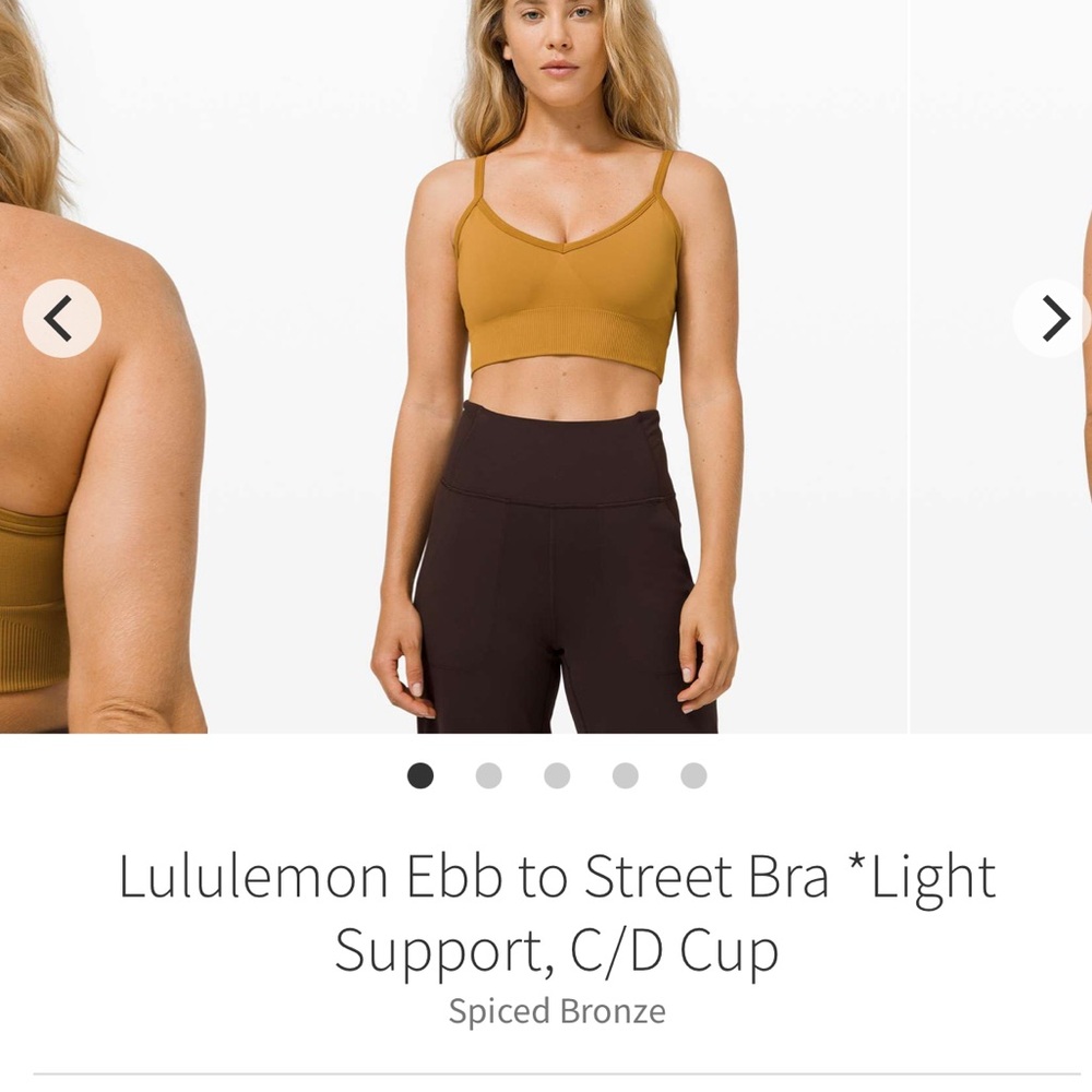 lululemon Athletica Spiced Bronze Light Support Bra